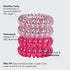 Kitsch Holiday Gift Spiral Hair Ties | Coil Hair Ties | Phone Cord Hair Ties | Hair Coils - 4 Pcs | Metallic Pink Crush