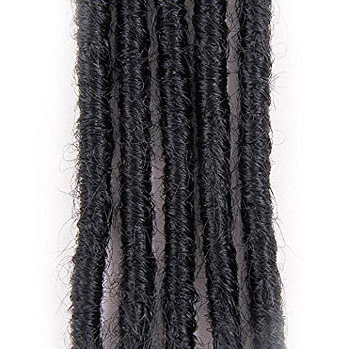 Dsoar 6 inch Handmade Dreadlocks Extensions Men's Dreadlocks Fashion Reggae Hair Hip-Hop Style 20 Strands/Pack Synthetic Dreadlocks Hair For Men