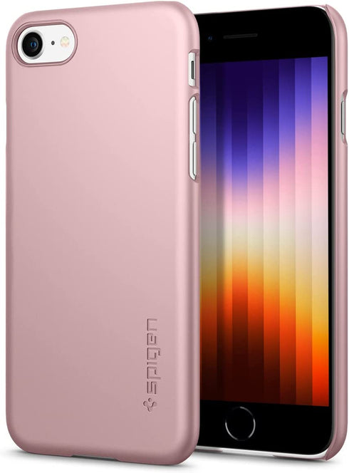 Spigen Thin Fit Designed for iPhone SE 2022 Case/iPhone SE 3 Case 2022 / iPhone SE 2020 Case/iPhone 8 Case/iPhone 7 Case - Rose Gold