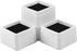 BTSD-home 2 Inch Heavy Duty Bed Risers Adjustable Furniture Risers Lift in Height of 2 or 4 Inches, Set of 4 Bed Raisers White Square