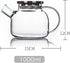 Glass Water Pitcher Carafe with Stovetop Safe Teapot with Tea Ball Infuser for Blooming Tea, Juice Jug, coffee,1000ml/ 34oz?High borosilicate glass?Sharemee