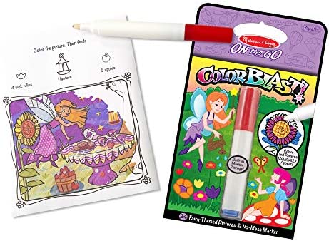 Melissa & Doug On the Go ColorBlast! Activity Book: Fairy - 24 Pictures and No-Mess Pen