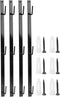 Fvstar 4pcs Coffee Mug Racks Retro Wall Mounted Cups Display Holder 12 Hanging Hooks for Mug, Coffee Cups and Kitchenware Organizer (Black)