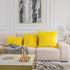 Home Brilliant Yellow Fur Pillow Covers Decorative Faux Fur Oblong Fuzzy Throw Pillow Cover for Couch Sofa Bed, 12x20inches, 30 x 50cm, Set of 2