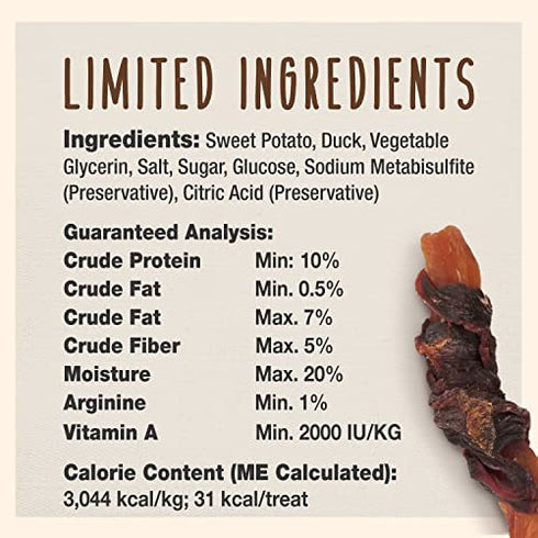 Cadet Gourmet Sweet Potato & Duck Wrapped Dog Treats 14 oz.
