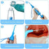 Tonsil Stone Remover, 1 Manual Pump Type Low Pressure Irrigator Oral Water Pick, 1 Tonsil Stone Remover with LED Light, 1 Stainless Steel Tonsil Stone Removal Tools to Get Rid of Bad Breath (Blue)