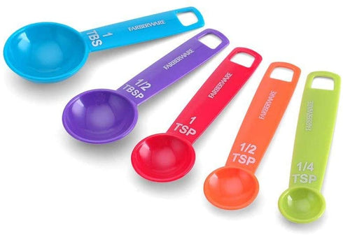 Farberware Color Measuring Spoons, Mixed Colors, Set of 5