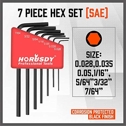 SEDY 22 Piece Mini Hex Key Allen Wrench Set - Hex/Torx, Metric/SAE (3-IN-ONE, Cr-V)