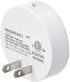 Amazon Basics LED Plug-in Night Light with Dusk to Dawn Sensor, 3/10 Lumen Dual Dimming for Bedroom, Hallway, Stairs - Round, 6-Pack, White, 2.441.542.36