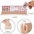 Exqline Wood Curved Playing Card Holder Racks Tray Set of 4 for Kids Seniors Adults - 13.4inch with Widen Base Stable Enough for for Bridge Canasta Foot and Hand