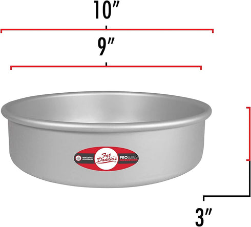 Lumintrailx Fat Daddios Round Cheesecake Pan, 9 x 3 Inch, Silver, with a Lumintrail Measuring Spoon Set (PCC-93)