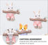 KESYOO Rabbit Wall Hook Resin Bunny Coat Hooks Wall Mount Decorative Animal Figurine Hooks Rack Hangers Holders for Clothes Towels Robe Keys Hats Bags Cable Wire