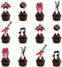 L.CLOVERBN 36Pcs Rock & Roll Musical Cupcake Topper, Guitar, Note, Disc,Hot Music Elements Cake Decoration for Rock Music Party Supplies.2 Sides