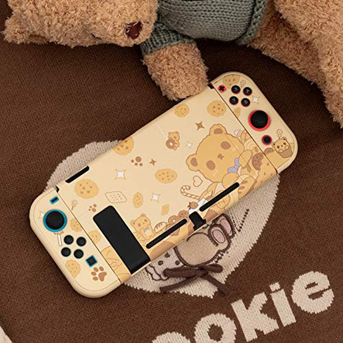 GeekShare Protective Case Slim Cover Case Compatible with Nintendo Switch and Joy Con - Shock-Absorption and Anti-Scratch -- mousse bear