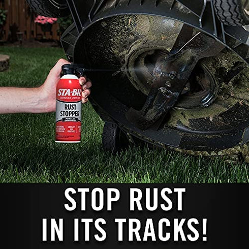 STA-BIL Rust Stopper - Stops Existing Rust and Corrosion, Long Lasting Protection, Prevents Future Rust and Corrosion From Forming, Water-Resistant Formula, 13oz (22003) , Red