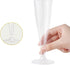 50 Pack Plastic Champagne Flutes Disposable 4.5 Oz Clear Plastic Champagne Glasses Perfect for Wedding and Shower Party