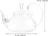 Hemoton Glass Teapot 600ml Teapot Glass Pitcher Clear Crystal Teapot with Raised Handle Transparent Tea Ware for Blooming Loose Leaf Carafe