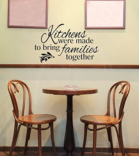Wall Decor Plus More WDPM3186 Kitchens Were Made To Bring Families Together Kitchen Wall Decal Quote, 23x14 , Black