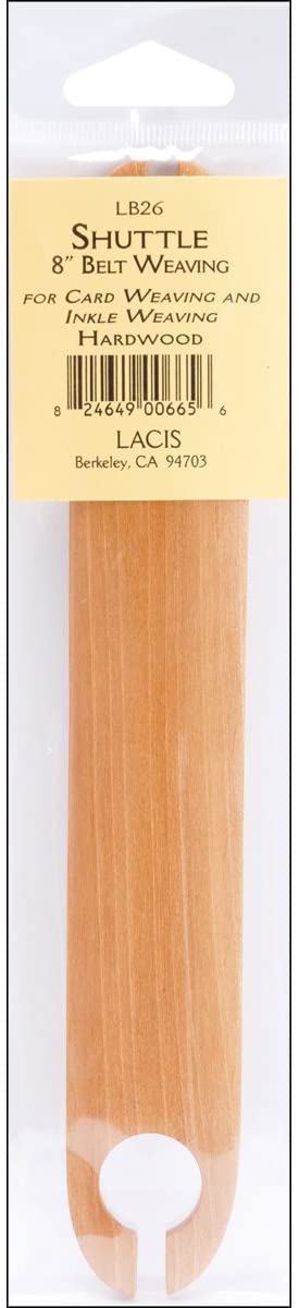 Lacis Belt Weaving Shuttle, Hardwood, 8-Inch