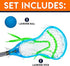 Franklin Sports Kids Mini Lacrosse Stick + Ball Set - Venom Youth Plastic Lacrosse Stick for Beginners - Perfect Set for Kids + Toddlers - Blue