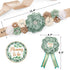 Sage Green Maternity Sash and Corsage Pin Set Mom to Be Daddy to Be Corsage Greenery Theme Baby Shower Decorations Olive Green Belly Belt Gender Reveal Party Gift Keepsake Pregnancy Photo Props