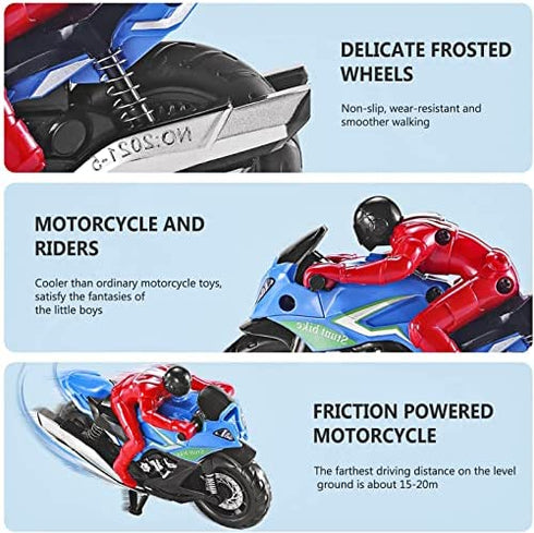 Vioziot Toy Motorcycle, 2 Pack Motorcycle Toys for Kids,Toy Dirt Bike Push and Go Friction Powered Car Toys for Boys Girls,Kids Birthday Gift for Age 3 4 5 6 Year Old Christmas Party Supplies…