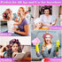 Jumbo Hair Curlers Rollers with Clips, Cludoo 28 Pcs Big Rollers for Hair Set with 3 Sizes Self Grip Hair Roller for Long Medium Short Thick Thin Hair Bangs Volume, Salon Hair Dressing DIY Hair Roller