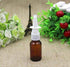 6PCS 15ML Empty Brown Glass Sprayer Nasal Bottle Empty Travel Refillable Aromatherapy Perfume Bottles For Cosmetic Nasal Irrigation Spray Saline Water Applications