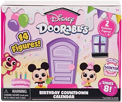 Disney Doorables Countdown to Birthday Calendar, Collectible Blind Bag Figures, Officially Licensed Kids Toys for Ages 3 Up, Gifts and Presents, Amazon Exclusive