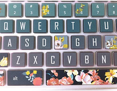 SANFORIN Silicon Keyboard Cover Skin for HP Chromebook 11 x360 11.6", Chromebook 11 G2/G3/G4/G5/G6 EE/G7 EE 11.6’’, HP Chromebook 14-ca 14-ak 14-X Series,HP Chromebook 14 G2 G3 G4,Red Flower