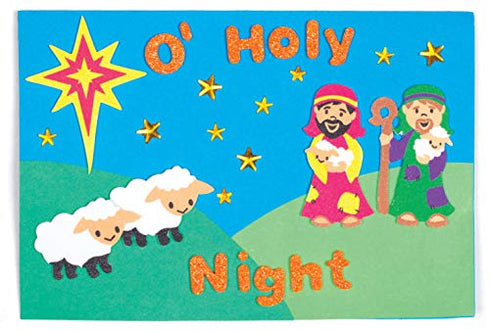 Baker Ross AT136 Nativity Foam Stickers - Pack Of 120, Christmas Arts And Crafts, Assorted