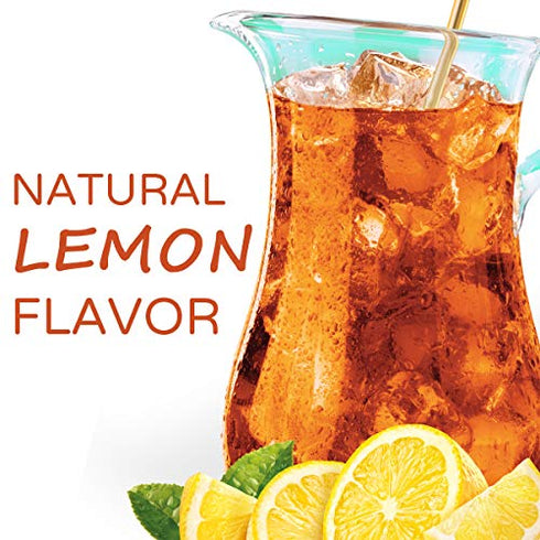 Crystal Light Sugar-Free Lemon Iced Tea Naturally Flavored Powdered Drink Mix 6 Count Pitcher Packets