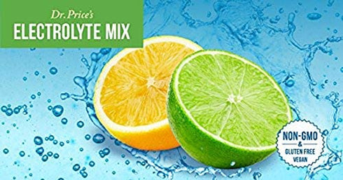 Dr. Price's Vitamins Electrolyte Mix Supplement Powder, 72 Trace Minerals, Potassium, Sodium, Electrolyte Replacement Keto Drink | Lemon-Lime 30 Packets | No Sugar, Keto, Vegan, Non-GMO, Gluten-Free