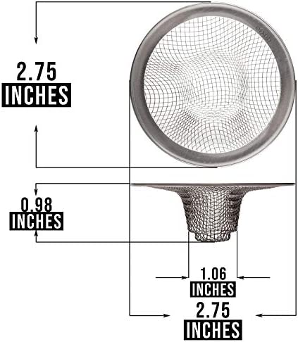 Hair Catcher Drain Cover, Sink Strainer, Small Drain Protector 3", Kitchen Drain Catcher, Shower Sink Drain Cover Mesh (Pack of 3)