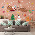 Supzone Christmas Wall Stickers Santa Claus Elk Wall Decals Removable Vinyl DIY Snowman Wall Decor Christmas Party Window Playroom Bedroom Classroom Living Room