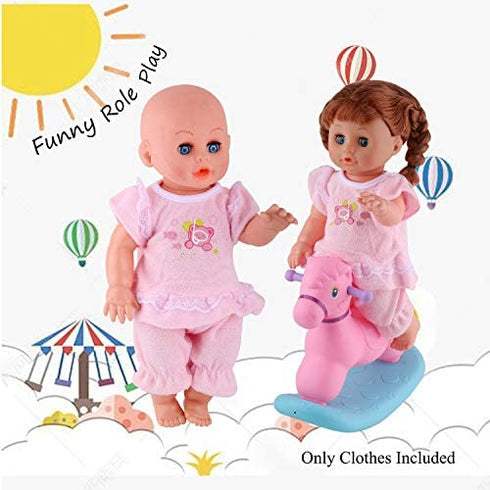 Young Buds Pack of 6 for 11-12-13 Inch Reborn Alive Baby Doll Clothes Outfits with Pillow Quilt Sheet Accessories Birthday Xmas Gift