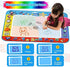 Alago Aqua Coloring Mat,Kids Toys Large Water Painting Mat,Toddlers Doodle Pad with 4 Colors,Gifts for Girls Boys Age 3 4 5+ Years Old,4 Pens,Drawing Molds and Booklet Included