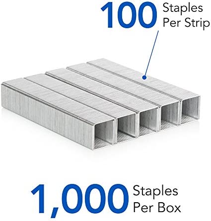 Swingline Staples, Heavy Duty, 1/2" Length, 90 Sheet Capacity, 100/Strip, 1000/Box, 1 Pack (35312), Silver
