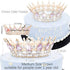LOSOPHY Tiaras and Crowns for Women,Birthday Crown Cake Topper Crystal Golds Crown Match for Prom Queen Princess Crown for Costume Headband,Tiara for Women Wedding Bridal Crown and Party Tiara.Pink