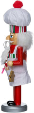 Kurt Adler Rosy Red Baking Nutcracker Chef 10 inch Wood Decorative Tabletop Figurine