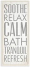Stupell Home D©cor Soothe Calm Relax Bath Bathroom Wall Plaque, 7 x 0.5 x 17, Proudly Made in USA