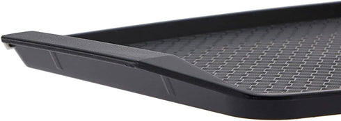 Black Plastic Serving Trays for Eating, Cafeteria, Fast Food (12 x 17 in, 8 Pack)