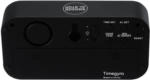 Timegyro Digital Alarm Clock,Battery Operated Only Desk Clock 1.2" Red LED Display 4 PCS AA Batteries Cordless Clock for Kids, Girls, Bedroom, Bedside, Desk, Shelf, Travel Upgrade Version (Black)