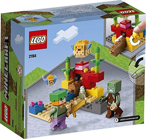 LEGO Minecraft The Coral Reef 21164 Building Toy Set for Kids, Boys, and Girls Ages 7+ (92 Pieces)