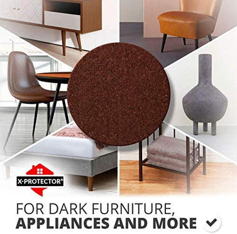 Felt Furniture Pads X-PROTECTOR - 48 Premium Felt Pads Floor Protector - Chair Felts Pads for Furniture Feet Wood Floors - Best Furniture Pads for Hardwood Floors - Protect Your Hard Floors!