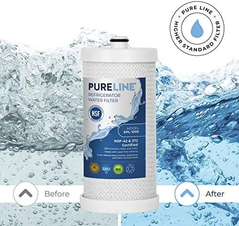 PureLine WFCB & NGRG 2000 Water Filter Replacement. Compatible with WF1CB, WFCB, NGRG 2000, RG-100 (2 Pack)