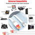 Cat 6 Ethernet Cable 60 ft White Computer LAN Cable Flat RJ45 high Speed Internet Patch Cable Ethernet Cord with Cable Clips for modems (White, 60FT)