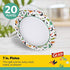 Glad for Kids 7-Inch Paper Plates | Small Round Paper Plates With Cute Dinosaur Design for Kids | Heavy Duty Disposable Soak Proof Microwavable Paper Plates for All Occasions, 20 Count