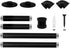 ERYTLLY 2 Bases Wall Mount Clothes Rack Industrial Pipe Clothes Rack On Wall Hanging Rod Laundry Room Hanging Rod Detachable Wall Mounted Iron Garment Bar for Bathroom, Room, Living Room, office Use