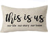 FELENIW This is us Our Life Our Story Our Home Home Sweet Throw Pillow Cover Cushion Case Cotton Linen Material Decorative Lumbar 12" x 20'' inches